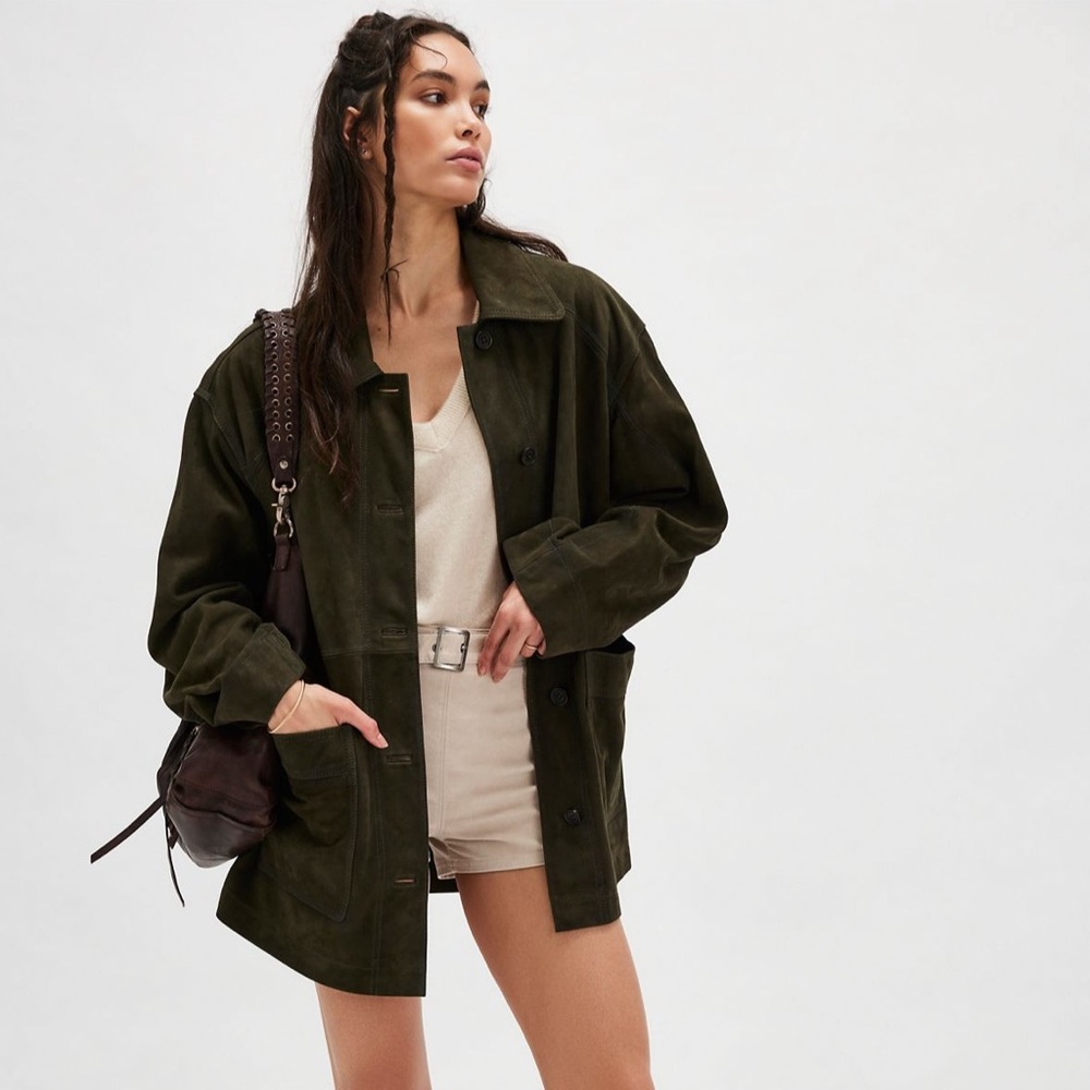 Free People Annalise Suede Barn Jacket NWT